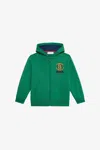 Roberto Cavalli Green Hoodie With Rc Monogram In Green