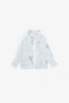 Roberto Cavalli Grey Sweatshirt With Foliage Print In Blue