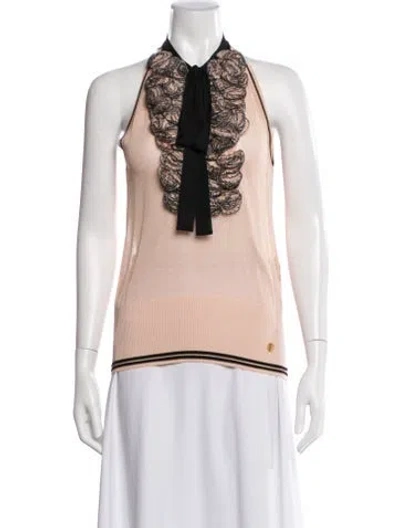Pre-owned Roberto Cavalli Halterneck Sweater In Pink