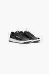 Roberto Cavalli Hammered Effect Black Sneakers With Logo In Black