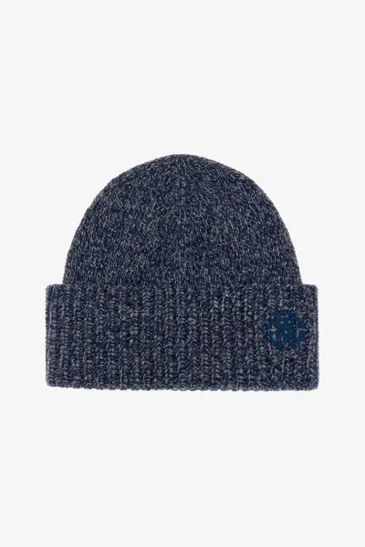 Roberto Cavalli Hat With Monogram Rc In Dark Blue