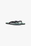 Roberto Cavalli Hawaii Print Rubber Flip-flops In Light Blue