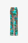 Roberto Cavalli High-waist Palazzo Crepe Trousers In Light Blue