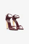 Roberto Cavalli Heeled Sandals With Fang Heel In Purple
