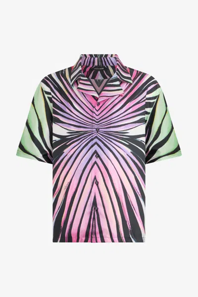Roberto Cavalli Ray Of Paradise Print Shirt In Animal Print
