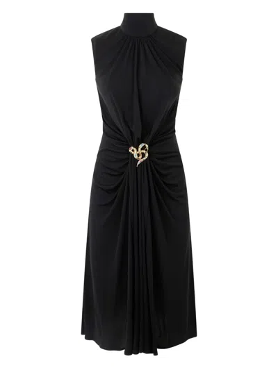 Roberto Cavalli High-neck Dress In Black