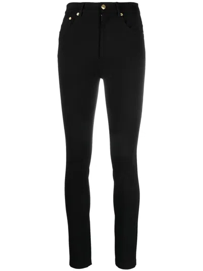 Roberto Cavalli High-rise Skinny Trousers In Black