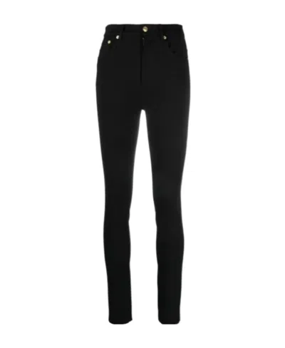 Roberto Cavalli High-rise Skinny Trousers In Black