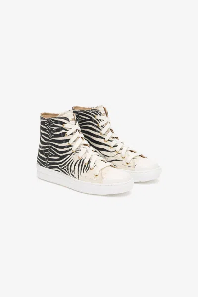 ROBERTO CAVALLI HOHE SNEAKERS MIT PRINT ZEBRA