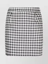 Roberto Cavalli High-waisted Checkered Mini Length Skirts In Black