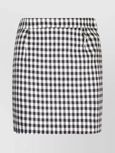 ROBERTO CAVALLI HIGH-WAISTED CHECKERED MINI LENGTH SKIRTS