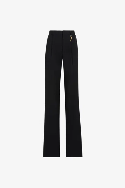 Roberto Cavalli High-waisted Tailored Trousers In Black
