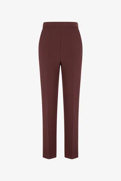 Roberto Cavalli High-waisted Trousers In Purple