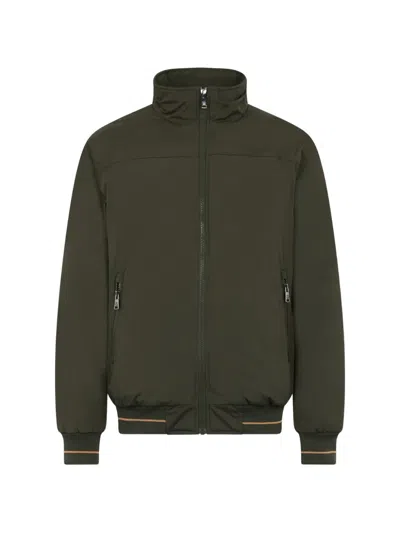 Roberto Cavalli High-neck Zip-up Jacket In Green