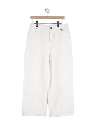 Pre-owned Roberto Cavalli High-rise Wide Leg Jeans In Neutral