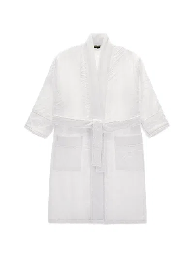 Roberto Cavalli Home Animal-print Bathrobe In White