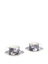 Roberto Cavalli Home Azulejos Cup And Saucer Tea (two-person Setting) In Blue