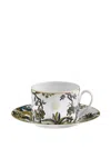Roberto Cavalli Home Floral-print Teacup Set In Multi