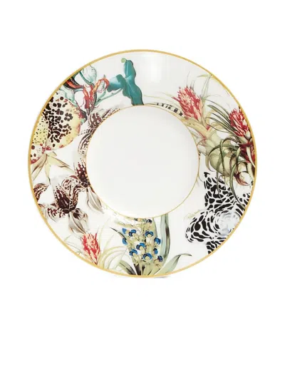 Roberto Cavalli Home Flowers Coffee Set (set Of Two) In White