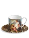 Roberto Cavalli Home Wild Leda Bone China Cups (set Of Two) In Blue