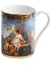 Roberto Cavalli Home Wild Leda Bone China Mug In Brown