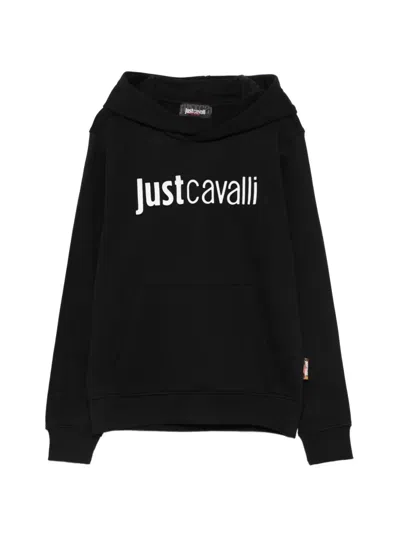 Roberto Cavalli Kids' Hooded Sweater In Black