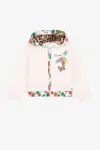 Roberto Cavalli Butterfly And Strawberry-print Zip Hoodie In White