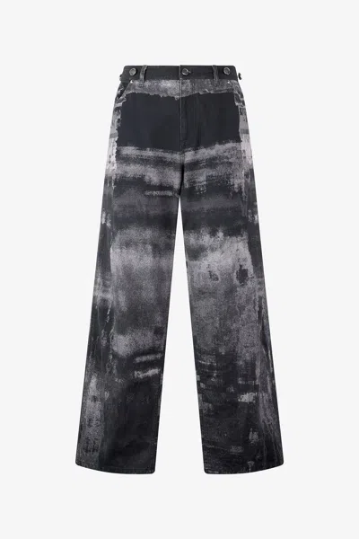Roberto Cavalli Pure Cotton Pants With A Used Effect