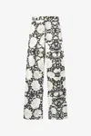 Roberto Cavalli Pants With All-over Floral Print In Multi