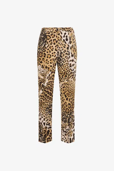 Roberto Cavalli Leopard-print Cropped Trousers