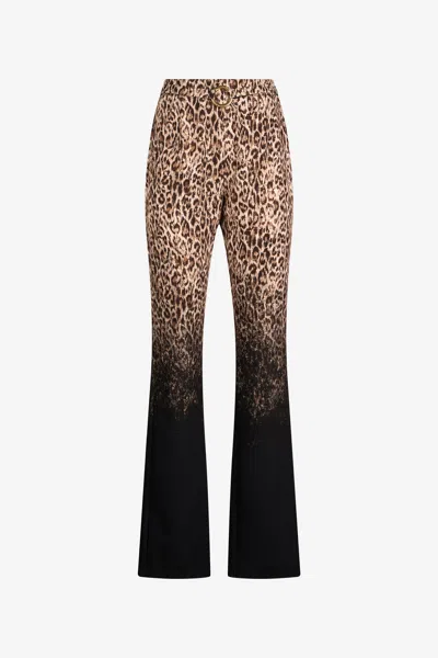 Roberto Cavalli Leopard Print Trousers In Animal Print