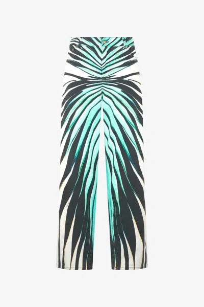 Roberto Cavalli Ray Of Sea Print Jeans