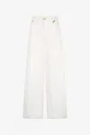 Roberto Cavalli Hose Mit Wall-print Und Weitem Bein In White