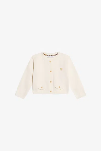 Roberto Cavalli Ivory Cotton Cardigan In White