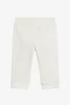 Roberto Cavalli Ivory Track Pants With Jaguar Skin In Neutral
