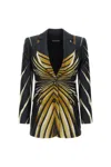 Roberto Cavalli Einreiher-blazer Mit Ray Of Gold-druck In Multi
