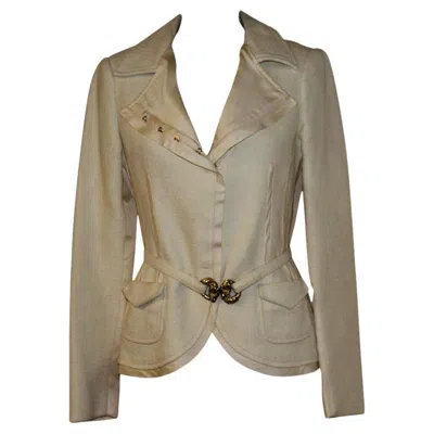 Pre-owned Roberto Cavalli Jacket Size 40 In Brown