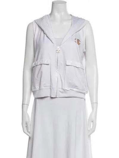 Pre-owned Roberto Cavalli Jacket In White