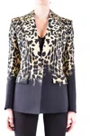 Roberto Cavalli Tailored Multicolor Jacket With Structured Shoulders In Multicolor