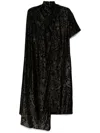 Roberto Cavalli Jacquard Midi Dress In Black