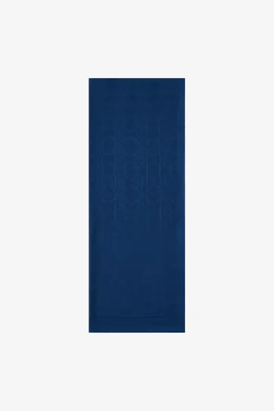 Roberto Cavalli Jacquard Scarf With Mirror Snake Monogram And Logo In Brown