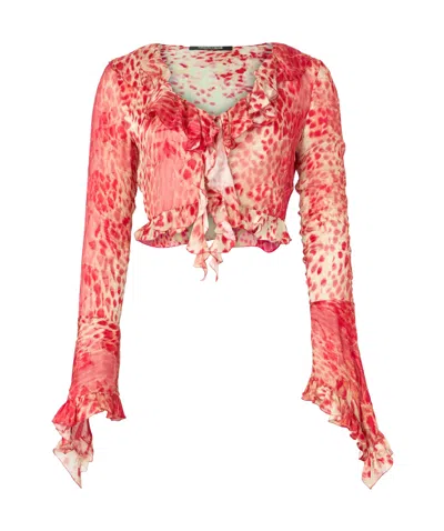 Roberto Cavalli Jaguar-print Blouse