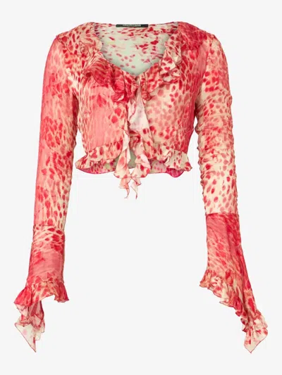 ROBERTO CAVALLI JAGUAR-PRINT BLOUSE
