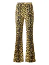 Roberto Cavalli Denim Jeans With Jaguar Skin Print In Animal Print