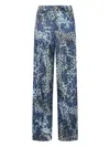Roberto Cavalli Jeans With Jaguar Skin Print In Blue