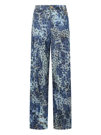 ROBERTO CAVALLI JAGUAR-PRINT JEANS