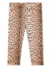 Roberto Cavalli Jaguar-print Leggings In Brown