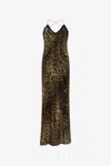 Roberto Cavalli Jaguar Print Maxi Dress In Brown