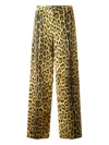 Roberto Cavalli Jeans With Jaguar Skin Print In Burgundy