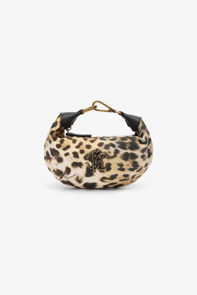 Roberto Cavalli Jaguar Skin Bag With Mirror Snake Monogram
